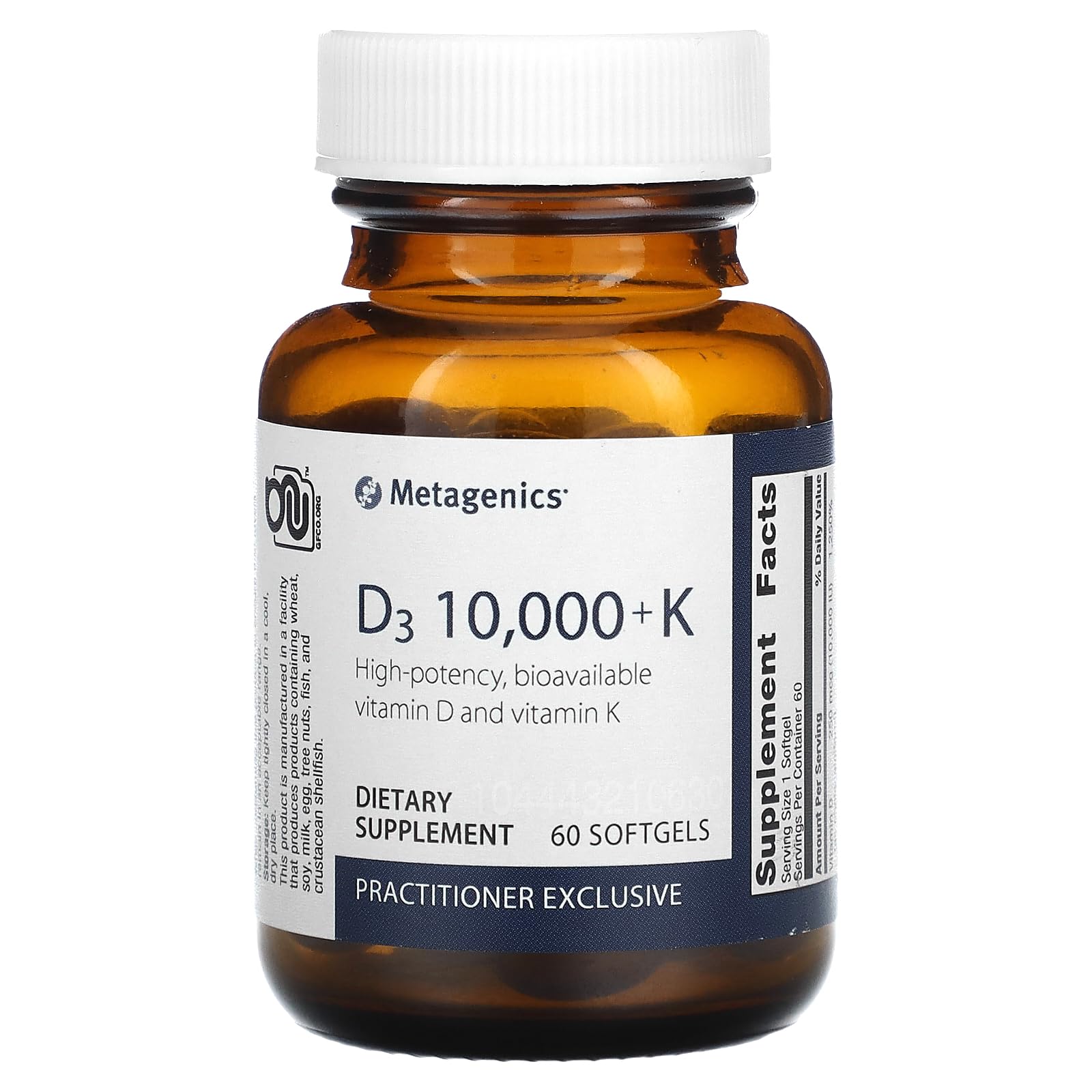Metagenics D3 10000 with K2 Soft Gels 60 Count product thumbnail 2
