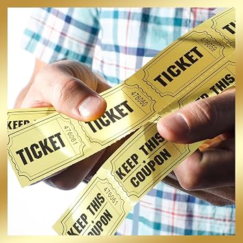 1000Pcs Raffle Tickets Double Rolls, Prize Tickets for Events