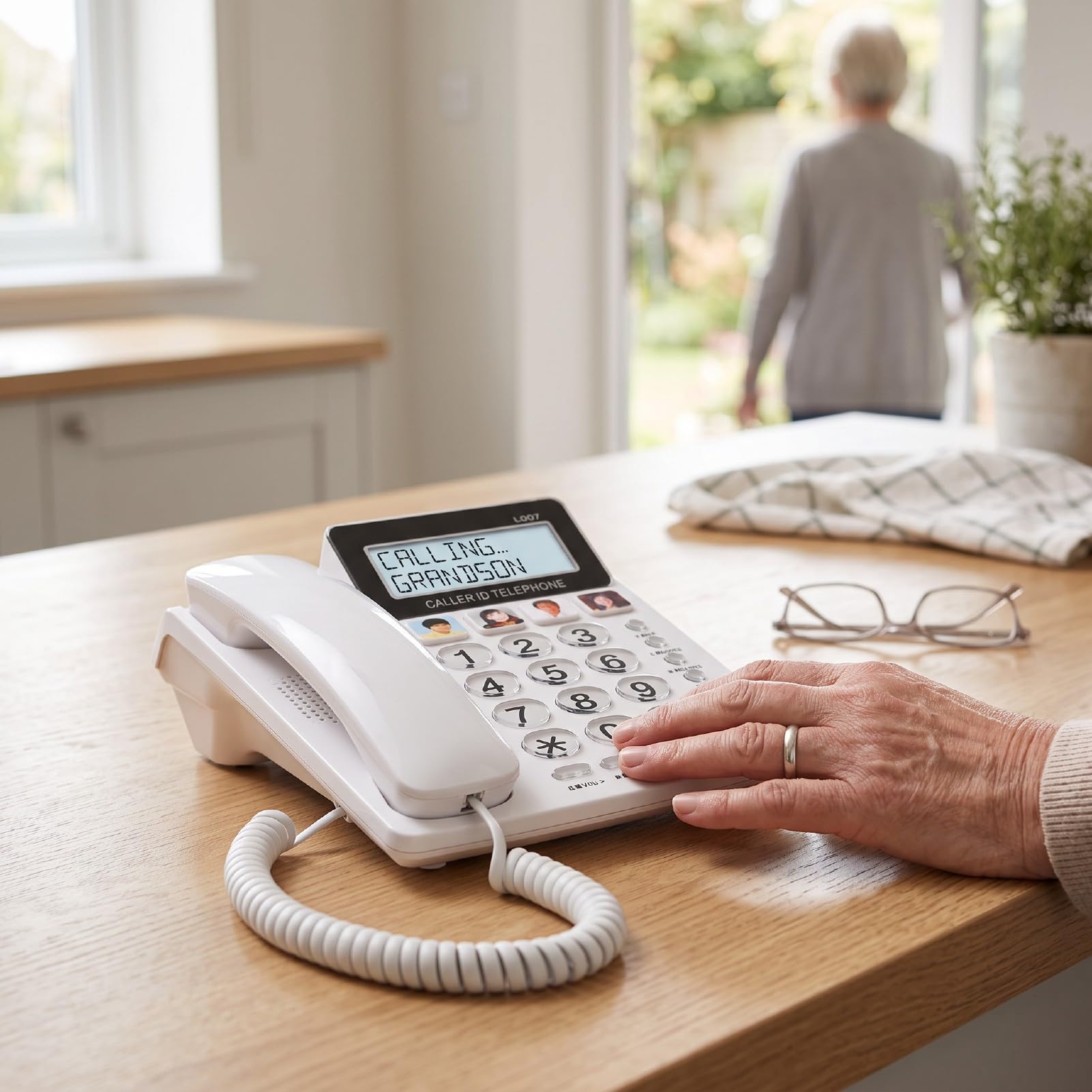 Sorandy Telefono a Filo per Anziani, Volume Alto, Composizione Facile