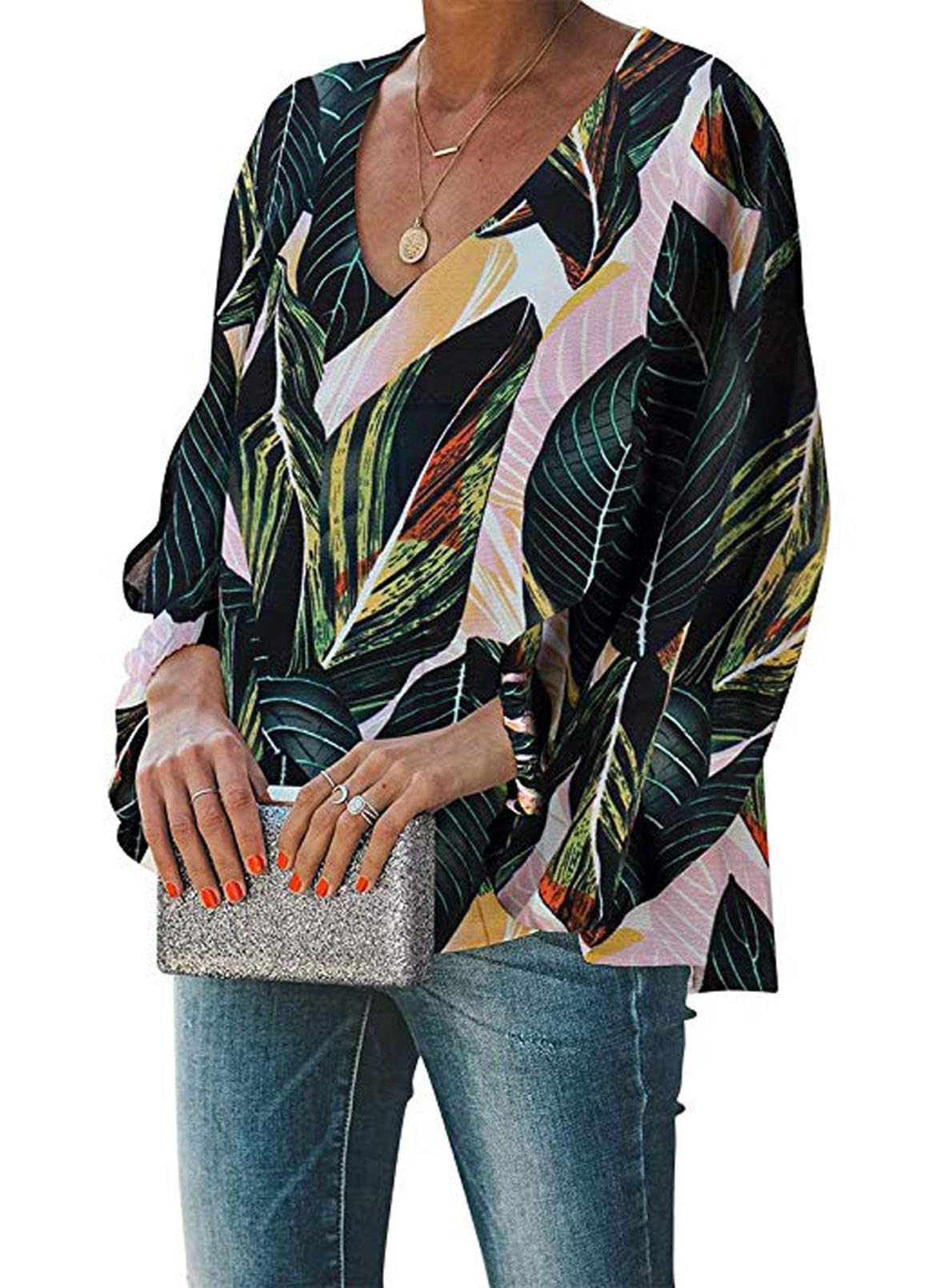 Leaf patterns shirt