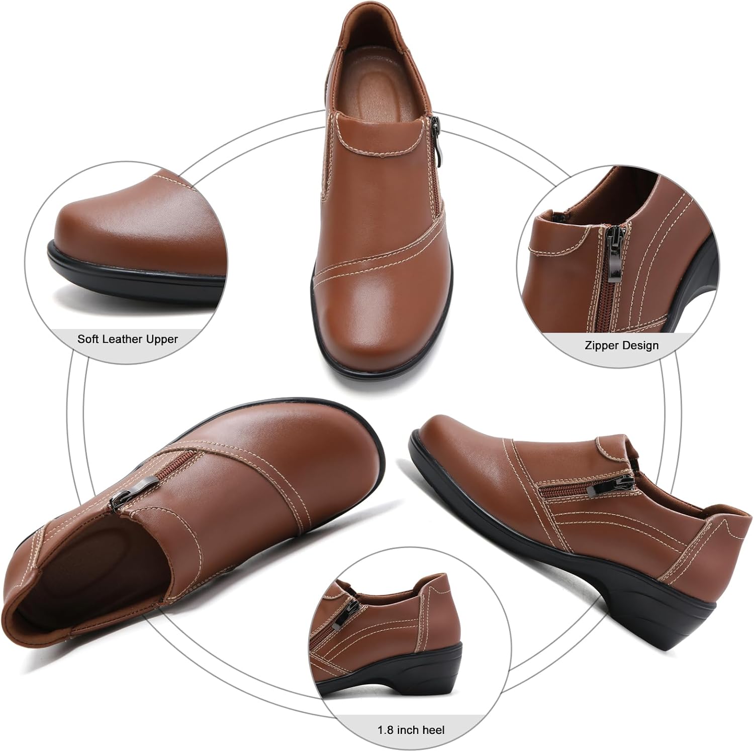 Loafers for Womens Comfort Dressy Low Heel Business Casual Office Work Shoes - Image 2