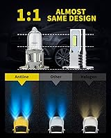 Vista 3 de Antline Bombilla LED H3 superbrillante, versión 3570 CSP-Chips LED antiniebla, repuesto DRL (paquete de 2)