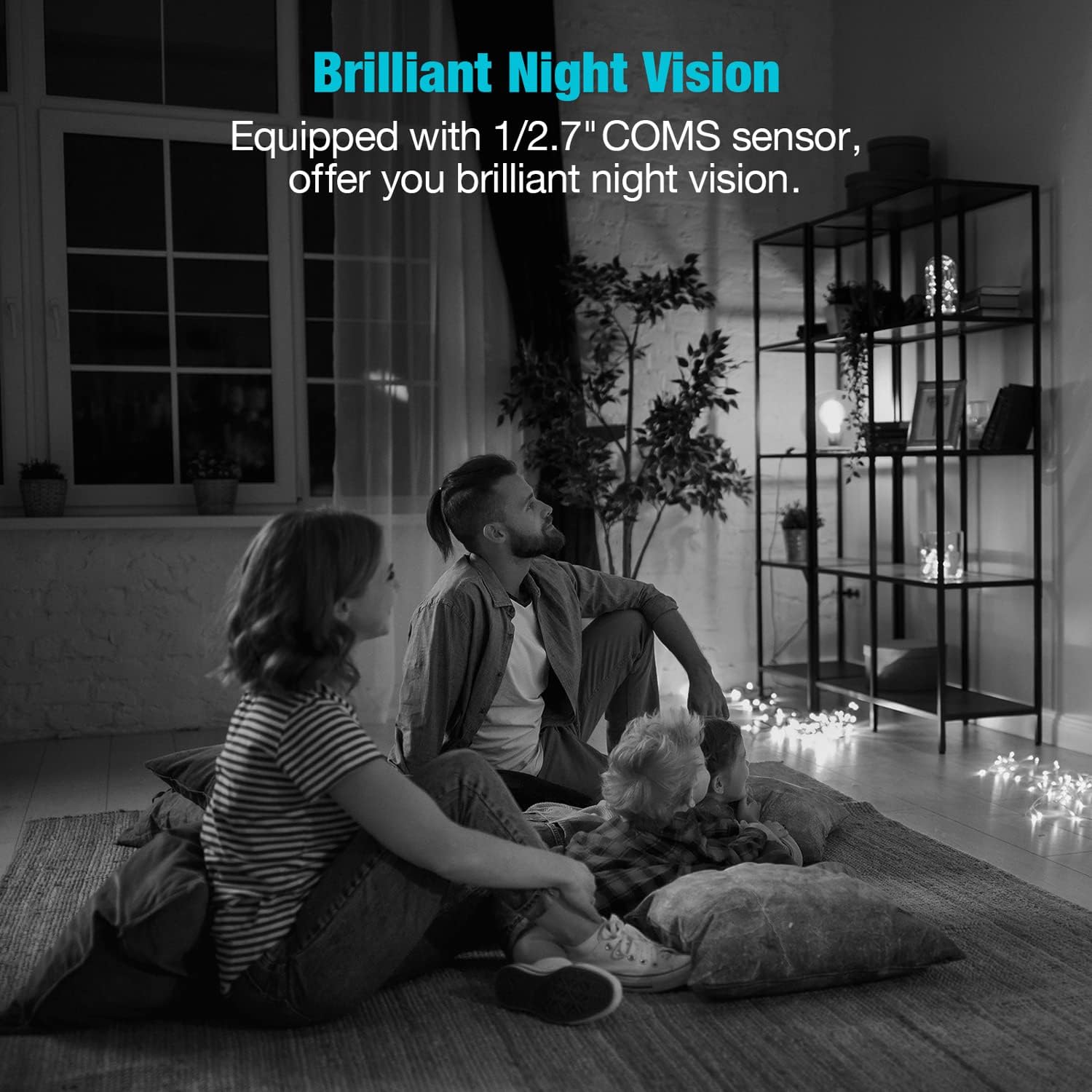 VIMTAG 4MP Smart Indoor Security Camera with Clear Live Video, Auto Switch Night Vision, Motion/Sound Detection, Two Way Talk, Cloud Storage, Works with Alexa, 2.4Ghz Plug-in Cam for Home/Pets/Baby