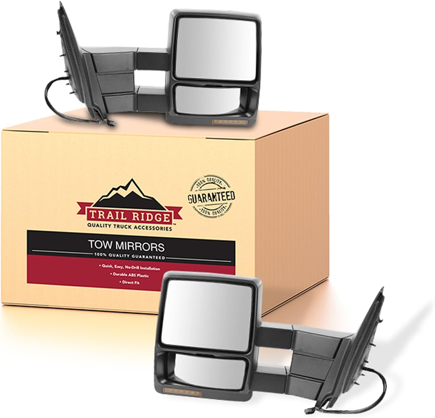 Trail Ridge Tow Mirror Power Heat Signal Memory Puddle Black Pair for Expedition