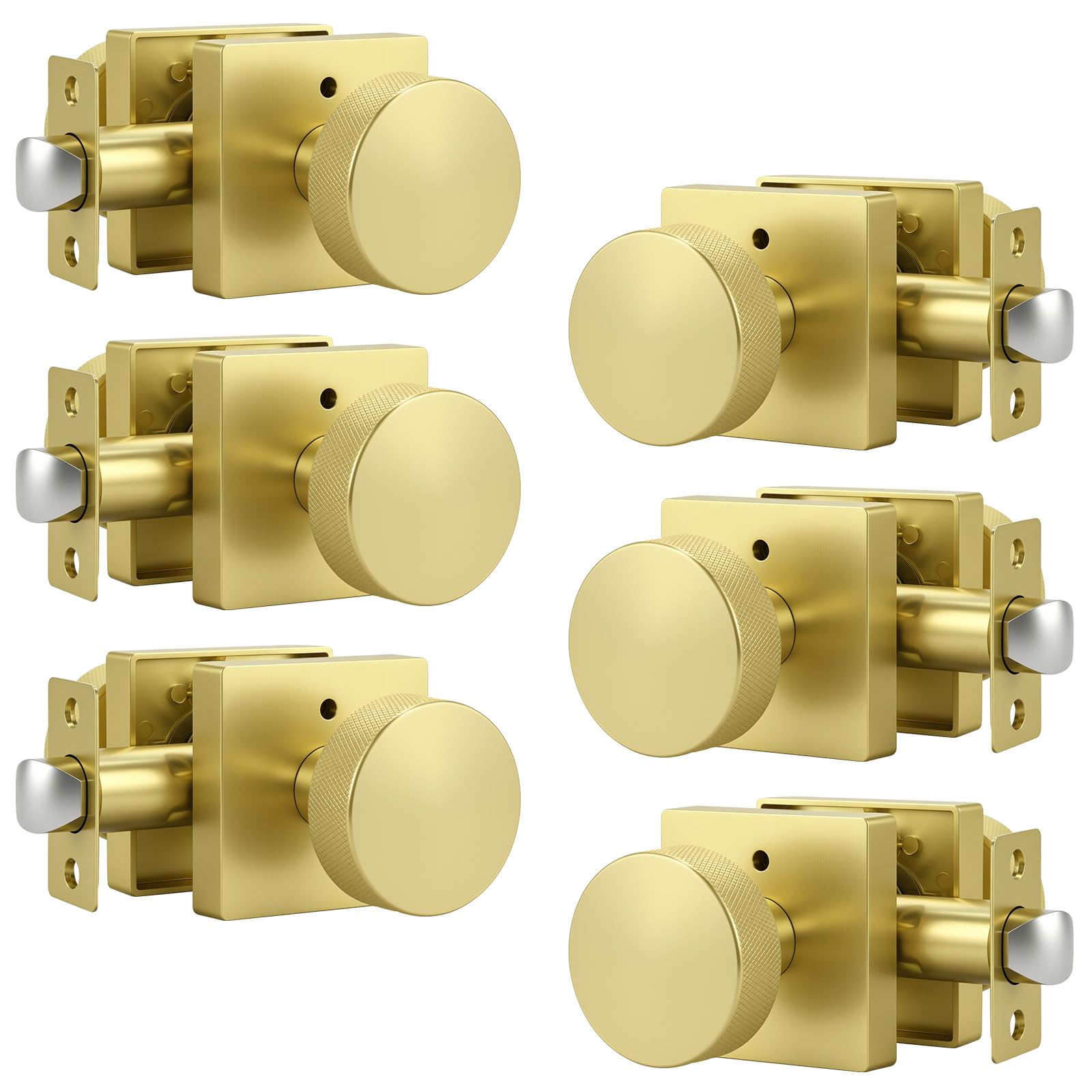Black Closet Door Knobs - Keyless Passage -21