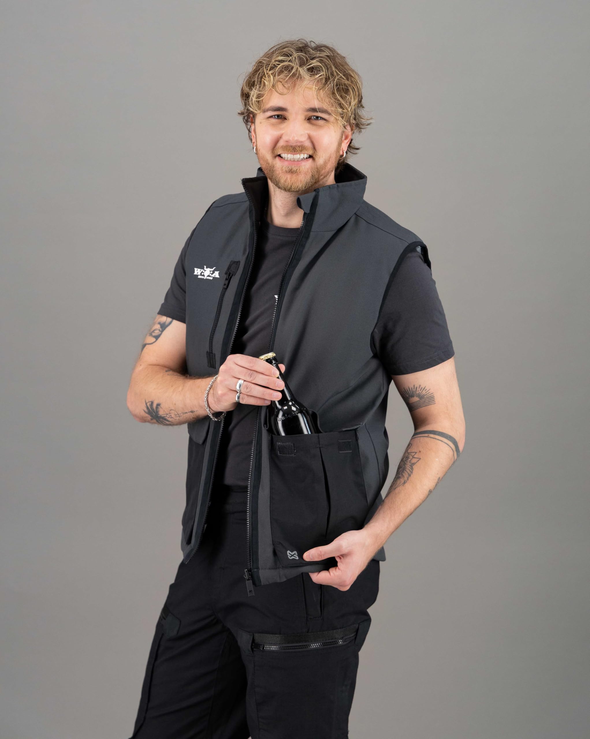 WÜRTH MODYF Weste Urban für Herren - Exklusive Wacken Edition - Gr. XS-6XL | Wattierte Wendeweste – beidseitig tragbar für maximale Flexibilität im Alltag - ideal fürs Festival