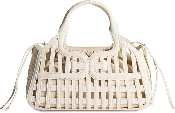 Sam Edelman Marlowe Basket With Canvas Clutch Insert Handbag