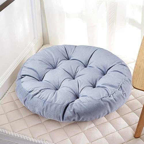 Miniatura 5 de Big Hippo Cojín de suelo redondo de 22 pulgadas, cojín de meditación grueso para yoga, sala de estar, sofá, balcón, interior y exterior (gris)