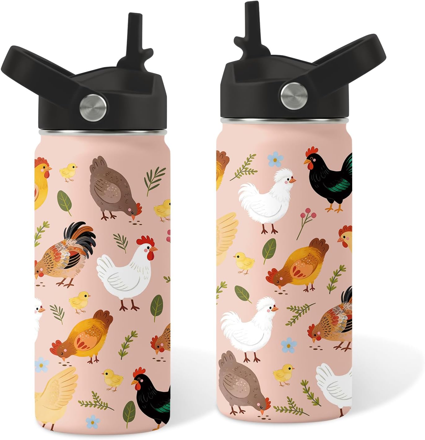 Funny Chicken 16oz Insulated Tumbler Stainless Steel Water Bottle Gifts