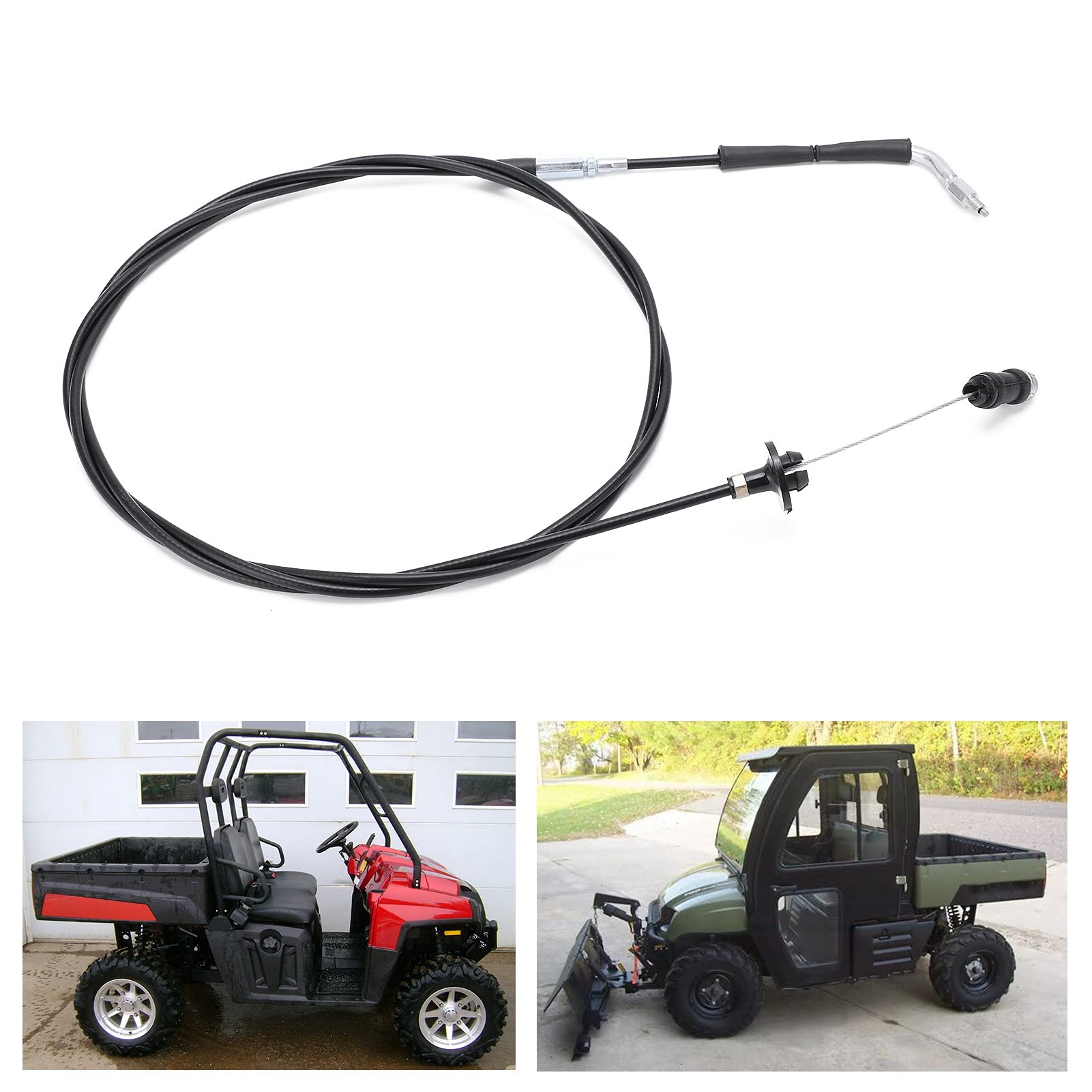 Câble D'accélérateur en Métal Noir ABS, Câble de Changement de Vitesse 0487-033 7081247, Remplacement pour Polaris Ranger 700 6x6 EFI 2009