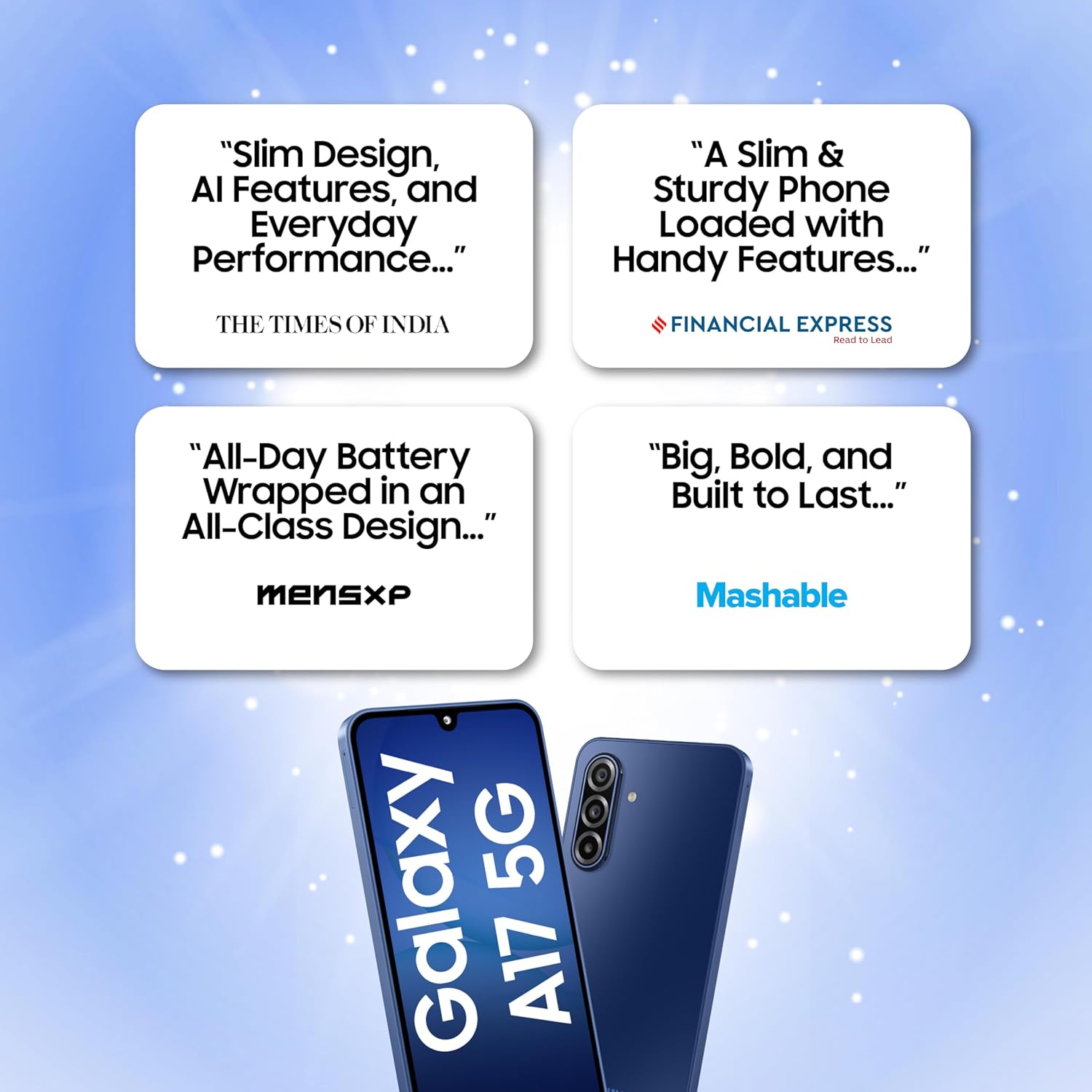 Samsung Galaxy A17 5G Dual SIM | 256GB, 8GB | 6.7" 90Hz AMOLED, 50MP Triple Camera | Factory Unlocked for T-Mobile, Global 5G / 4G LTE | International Model | 256GB SD Card Bundle, Gray