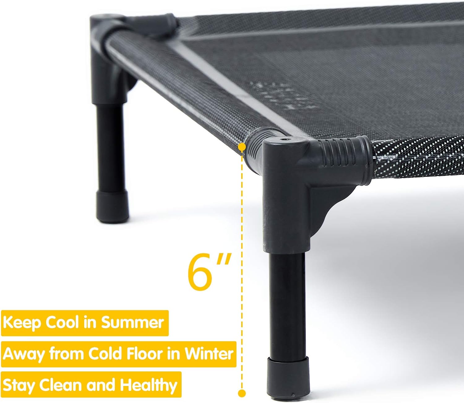 ANWA Elevated Dog Bed Large, Cooling Raised Dog Bed Outdoor & Indoor, Dog Cot Bed for Large Dogs, Easy to Clean