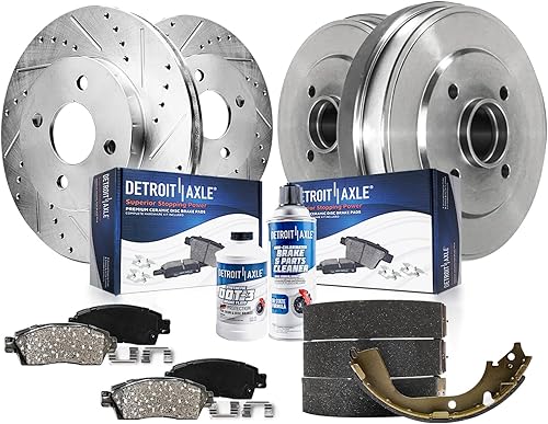 Miniatura 30 de Detroit Axle - Pastillas de freno para Ford Escape Focus Transit Connect Mazda 3 Sport 5 Volvo C30 S40 V50, 4 pastillas de freno de cerámica