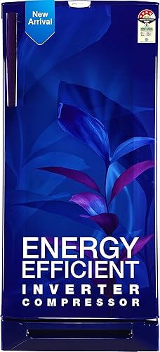 Godrej 202 L 4 Star Advanced Inverter, Jumbo Vegetable Tray Direct Cool Single Door Refrigerator With Base Drawer(RD 210D TDI MN BL, Marine Blue)