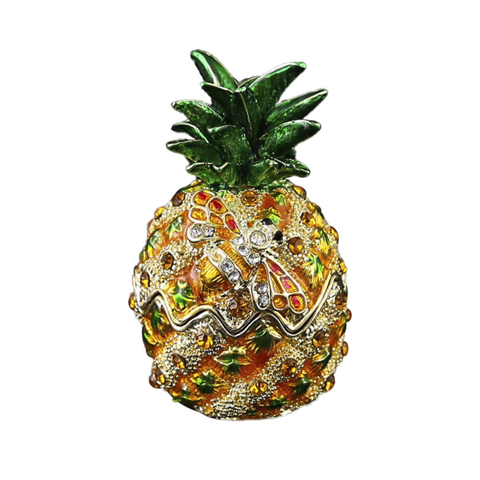 Joyero en forma de piña con compartimento metálico seguro para joyas 8