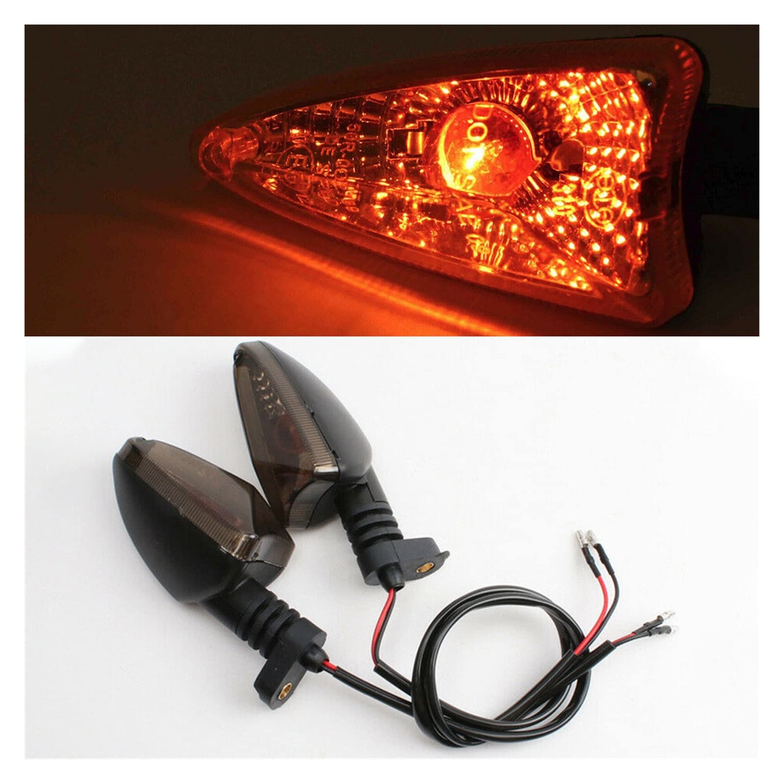 Indicateurs De Virage De Moto 1 Paire De Clignotants De Moto Feux Fumée Shell Clignotant Accessoires Directionnels pour Triumph Street Triple R/S 2008-2017