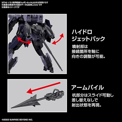 Miniatura 8 de Bandai Hobby - AMAIM Warrior at The Borderline - HG - 172 Weapon Set 6
