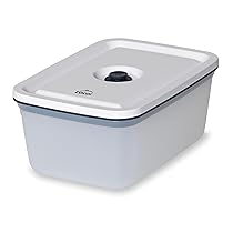 LACOR – 69691 – Contenitore Smart Food, Contenitore Ermetico, Con Valvola Speciale per Vuoto, Impilabile, Lavabile in Lavastoviglie, Microonde, Frigorifero e Congelatore, Senza BPA, 550 ml