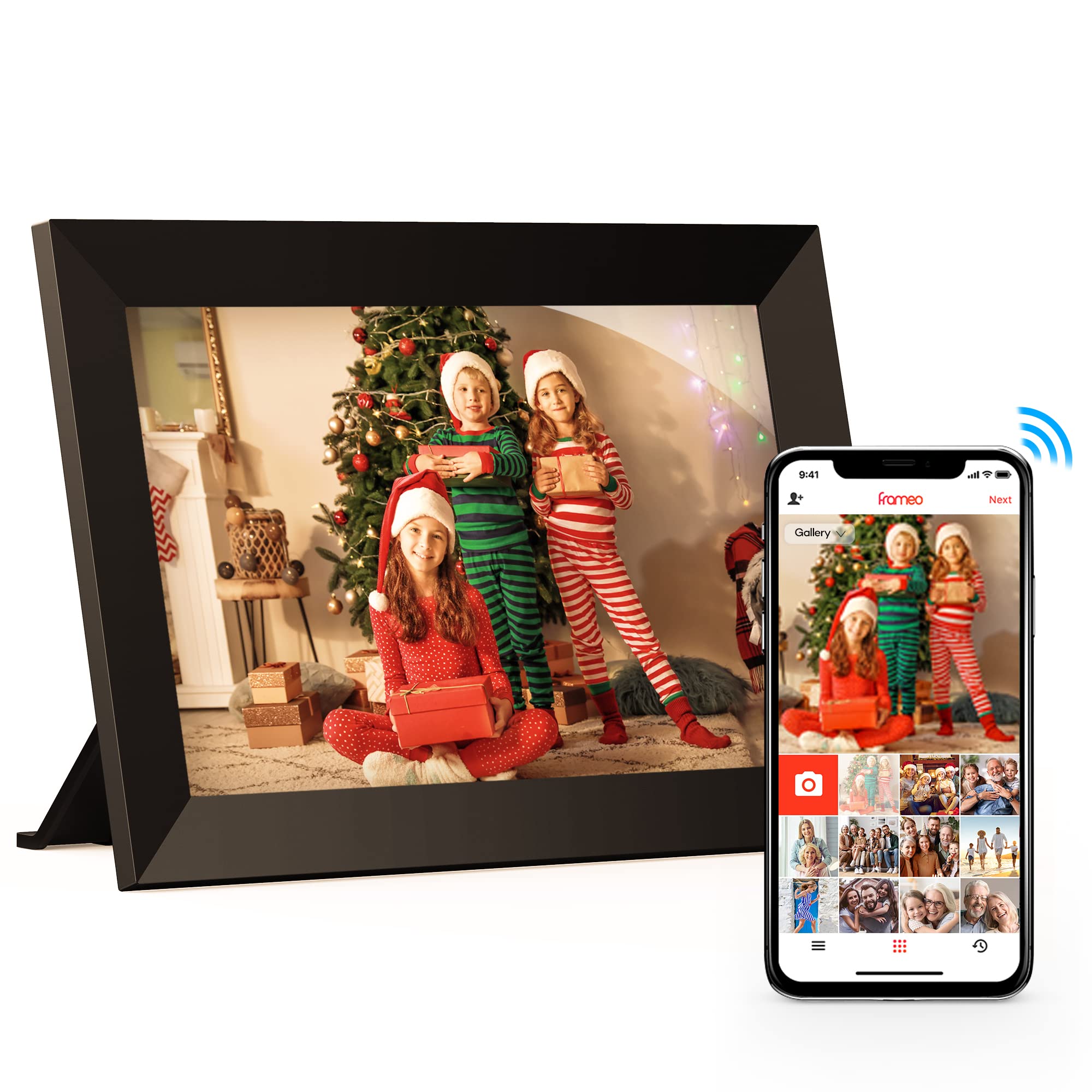 Digital Photo Frame - EASAY 10.1 inch WiFi Digital Picture Frame with 1080P IPS Touch Screen, 16GB Storage, Easy Share Photos or Videos from Anywhere by Frameo App, Auto-Rotate