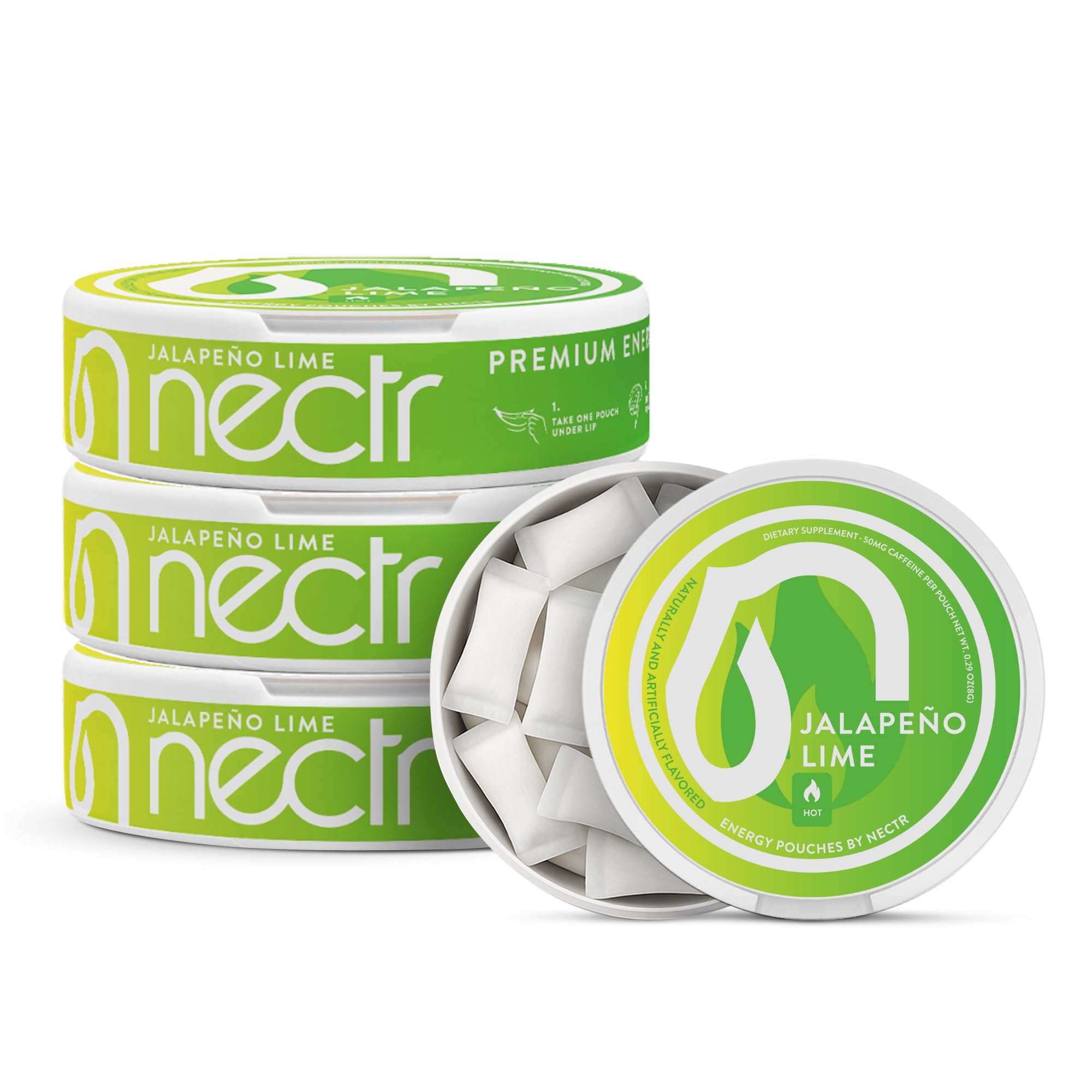 Amazon.com: Nectr Energy 50mg Caffeine Pouches - Jalapeno Lime