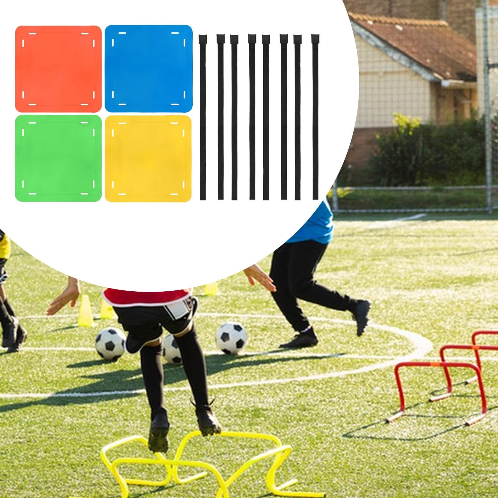 Vaveren 4X Soccer Goal Target Football Positioning Board Enhance Agility Speed Multifunction Soccer Training Equipment for Baseball