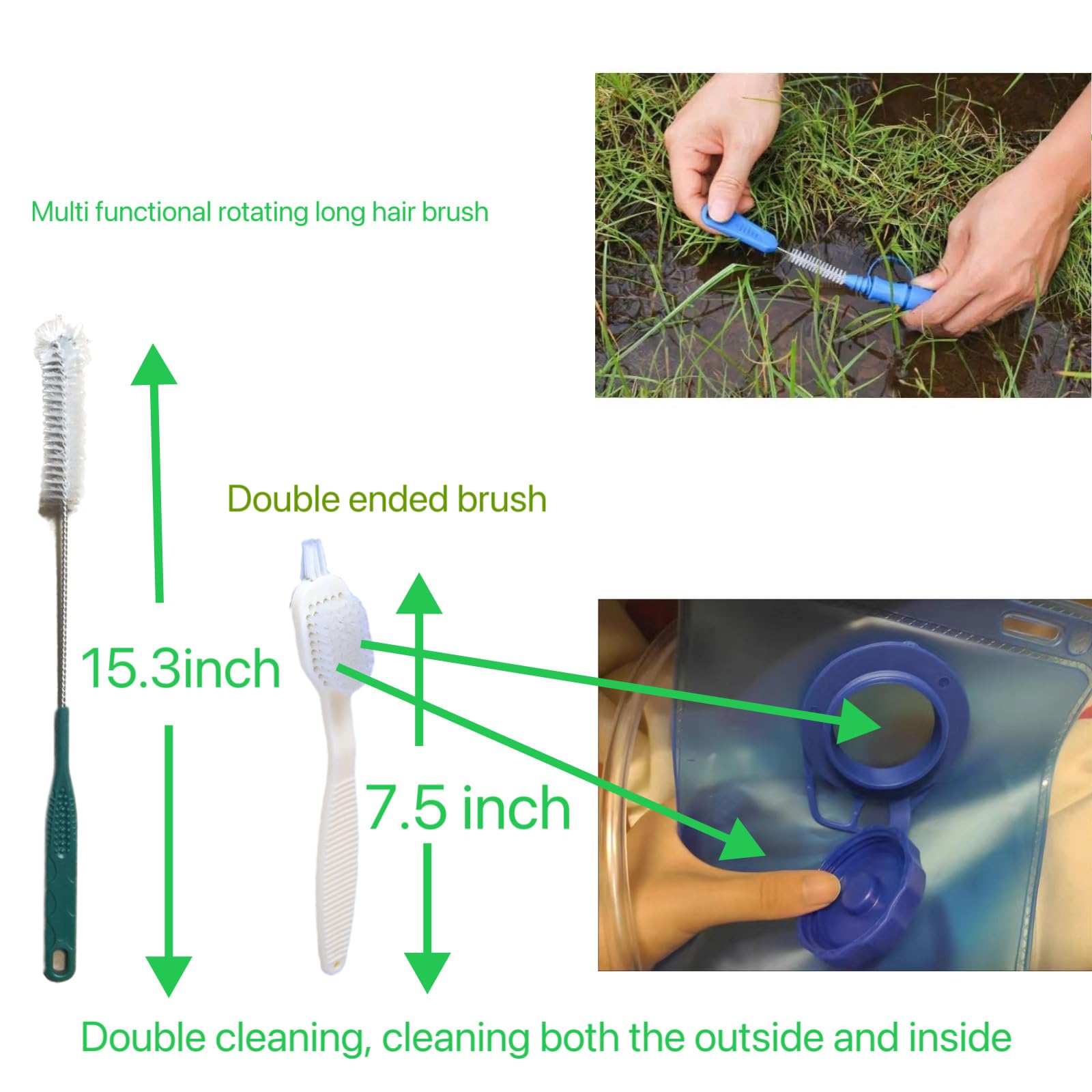 Kit de limpieza de vejiga de agua, tabletas de limpieza de vejiga, secador de vejiga, hecho de acero inoxidable 304