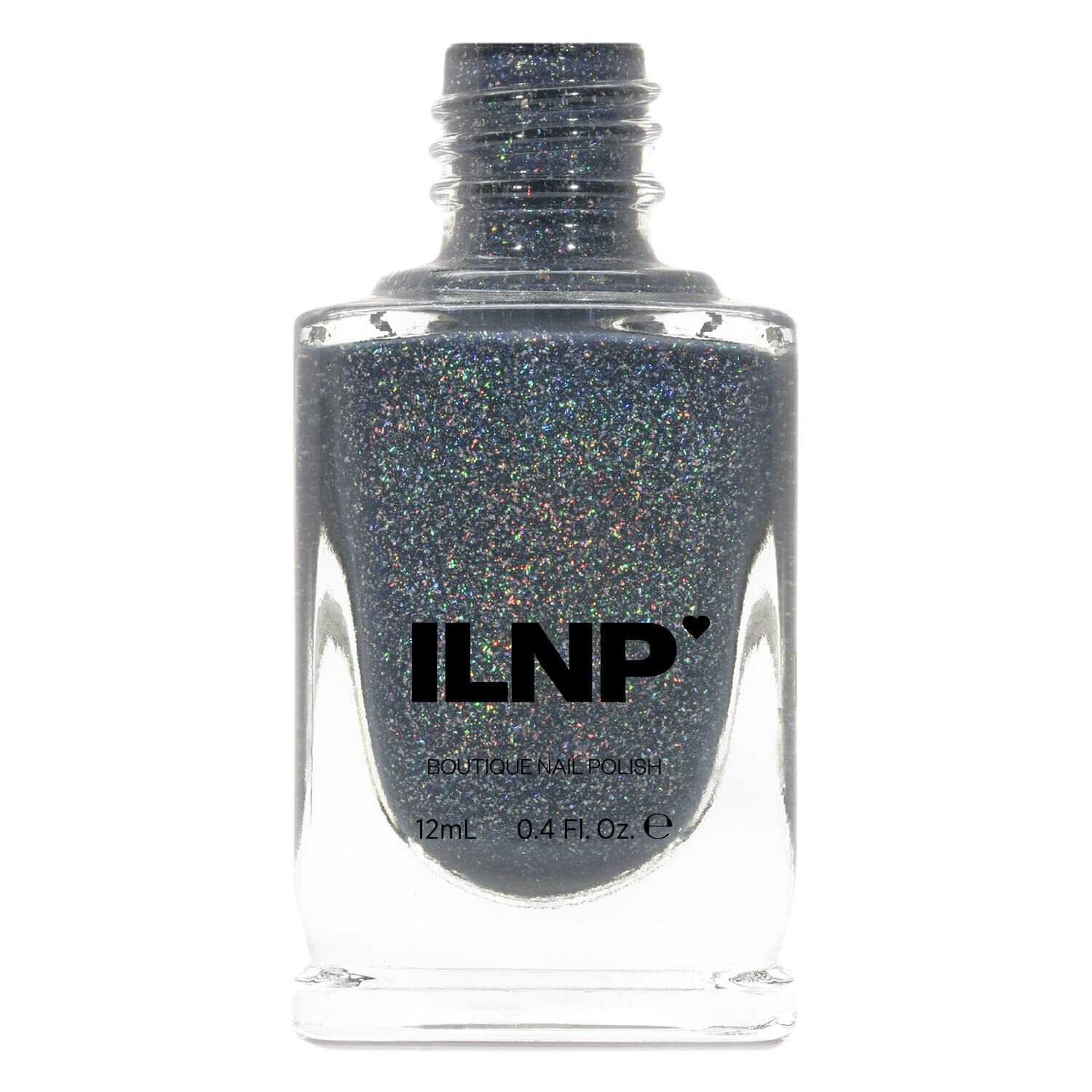 ILNP Industrial Park - Neutral Denim Blue Holographic Sheer Jelly Nail Polish