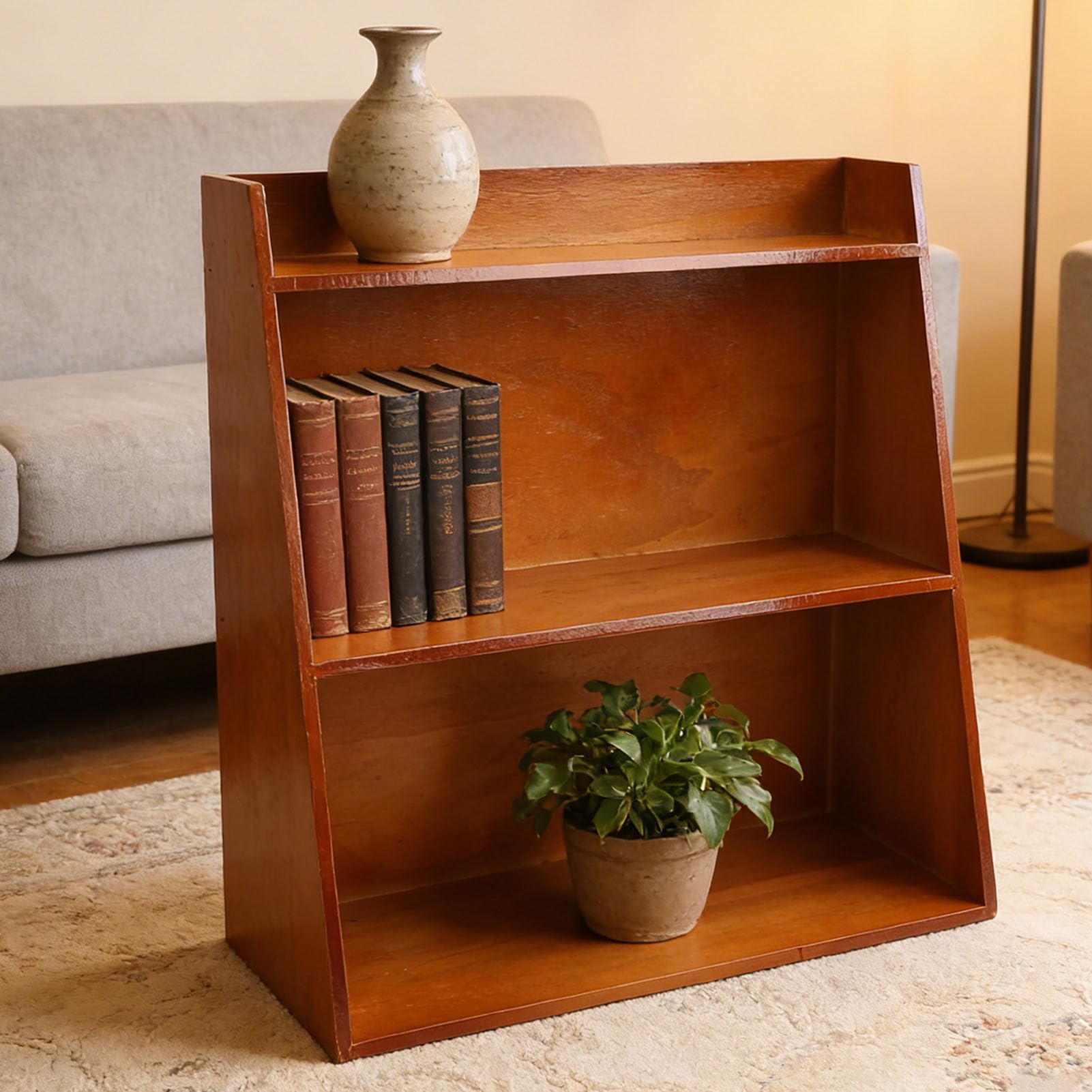 Oumefar Espositore Vintage in Legno, Organizer da Tavolo a 3 Livelli per