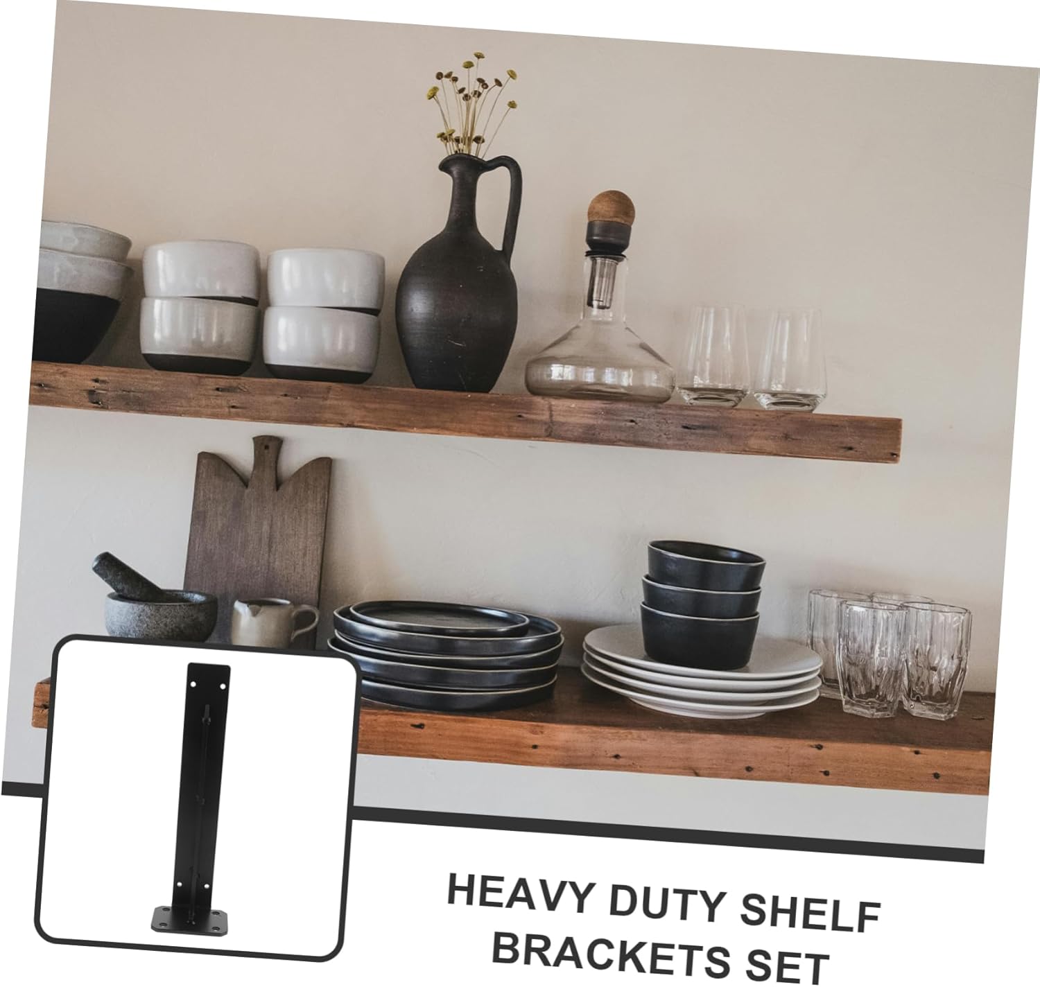 Mikinona Heavy Duty Wall Mounted Shelf Bracket 1PCS Adjustable Floating Shelf Support Steel Construction for Strong Load Bearing for Home and Office Use Space Saving Design