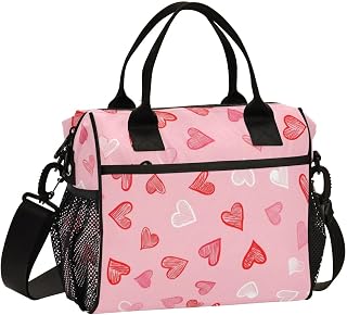 Romantic Gifts Lunch Bag for Men Women Small Cooler Bag Tote Reusable Leakproof Insulated Grocery Bag with Adjustable Shoulder Strap Zippered Top for Work Travel Picnic