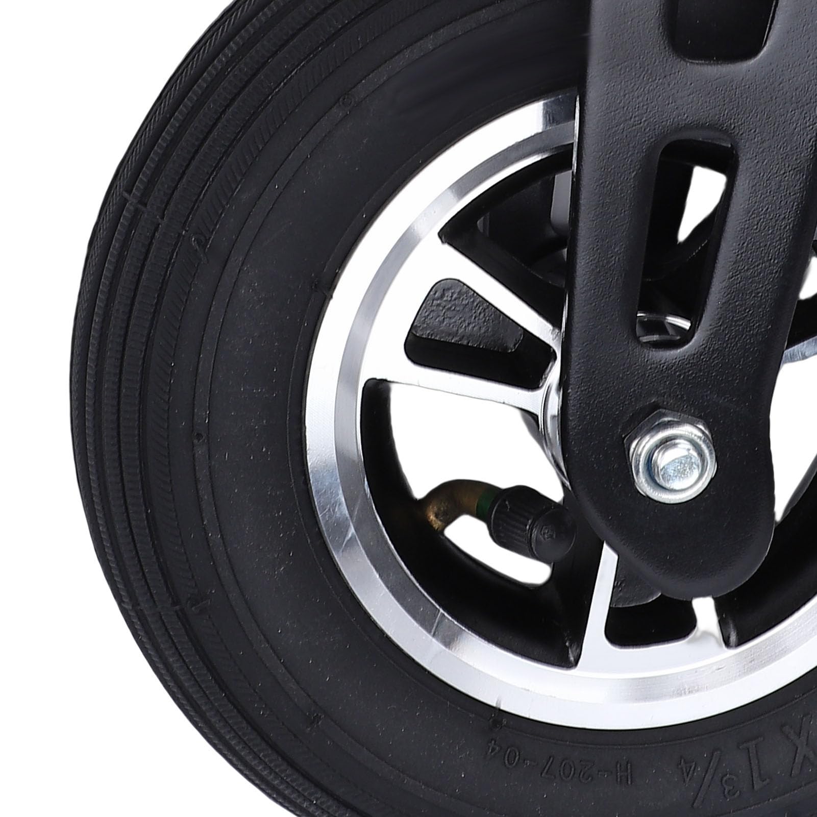 Lenkrollen, Aufblasbares 7-Zoll-Gummirad mit 35 PSI Druck, Hohe Tragfähigkeit, Rutschfestes Design, für Universalwagen und -wagen