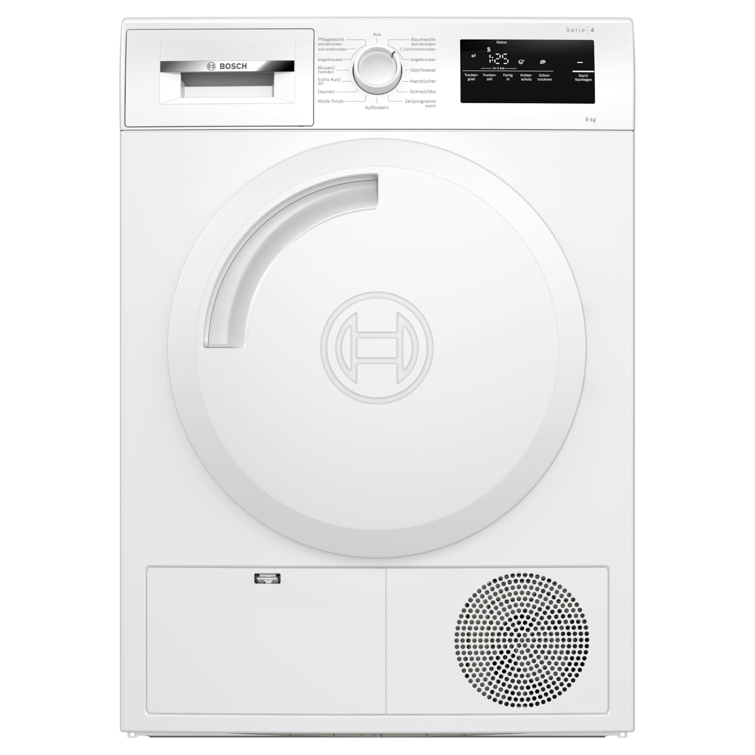 Bosch WTH83VV3 Serie 4 Wärmepumpentrockner, 8 kg, 236 kWh pro Jahr, AutoDry optimale Trocknung, Sensitive Drying-System textilschonende Trocknung, Umweltfreundliches Kühlmittel, Weiß