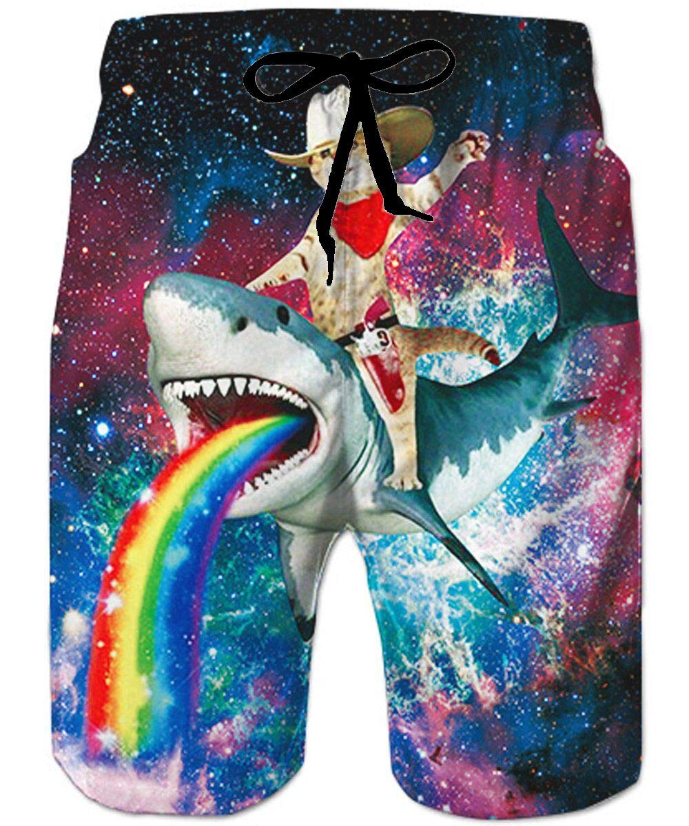 ALISISTER Bañadores de Natación Hombre 3D Impresión Pantalones Cortos Quick Dry Verano Swim Shorts con Forro de Malla S-XXL