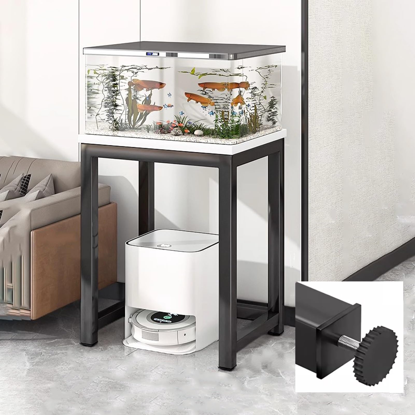 Soporte de acuario estable para evitar vibraciones con estantes para terrario
