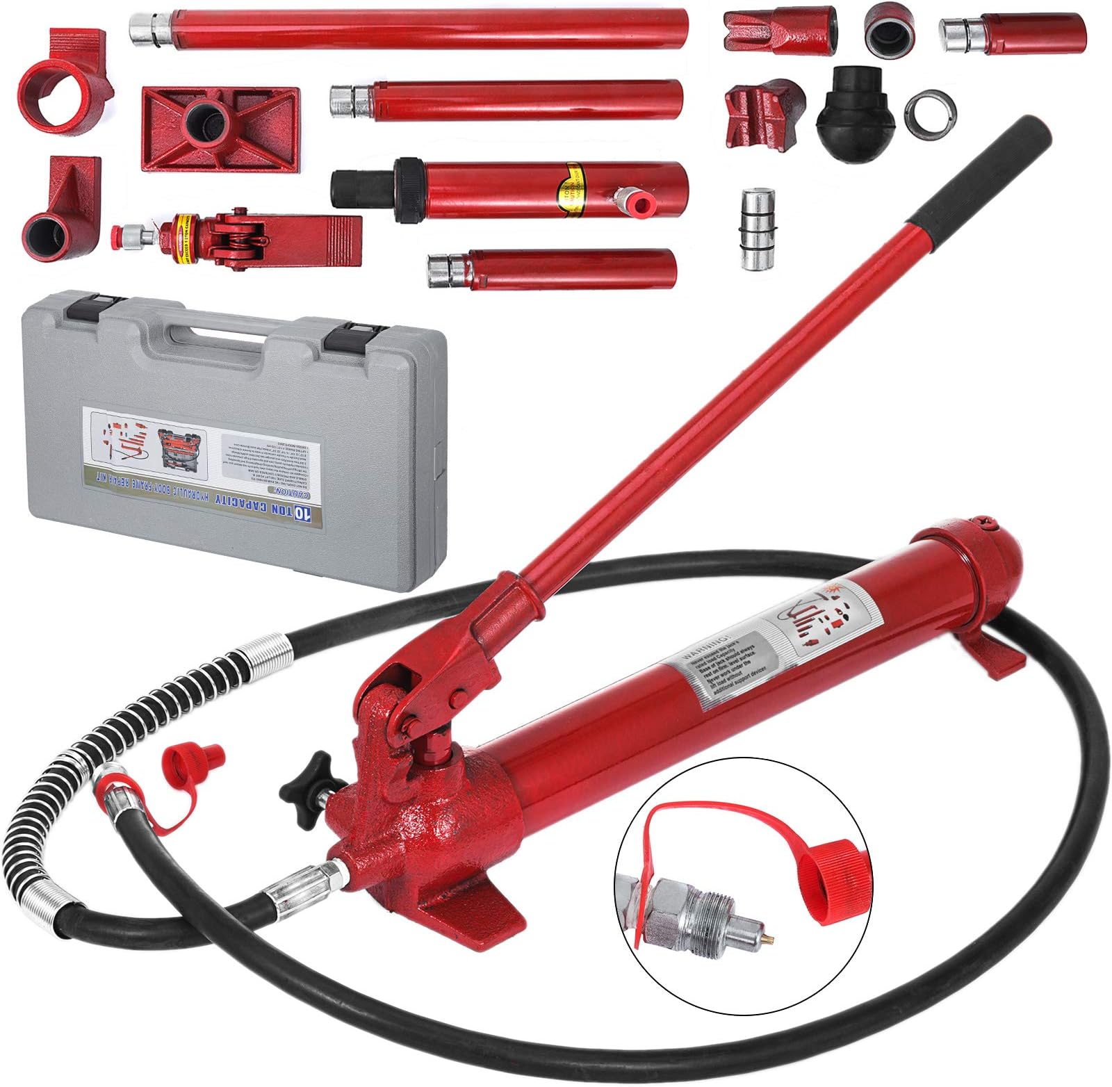 Martinetto Idraulico Manuale Bonvoisin 20T - Corsa 50mm, Altezza 106mm, Per Sollevamenti Industriali - Foto 5