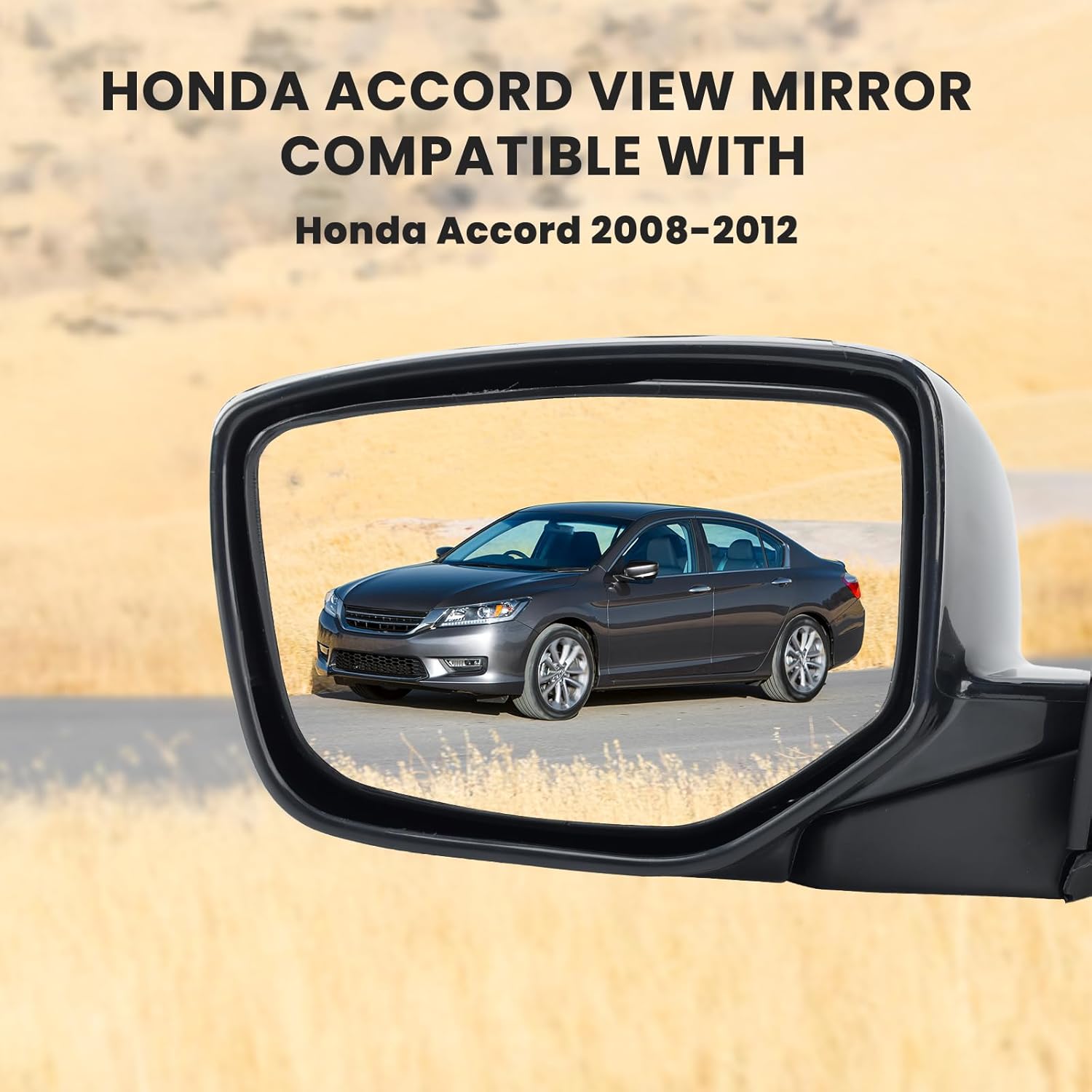 Left Driver Side Mirror Compatible with Honda Accord 2008 2009 2010 2011 2012 Power Manual Folding Heated Door Mirrors Paint to Match 5 Pins