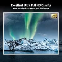 Vista 2 de Proyector para exteriores 4K Full HD de 2000 ANSI Netflix con licencia oficial, proyector HAPPRUN con WiFi y Bluetooth, aplicaciones integradas