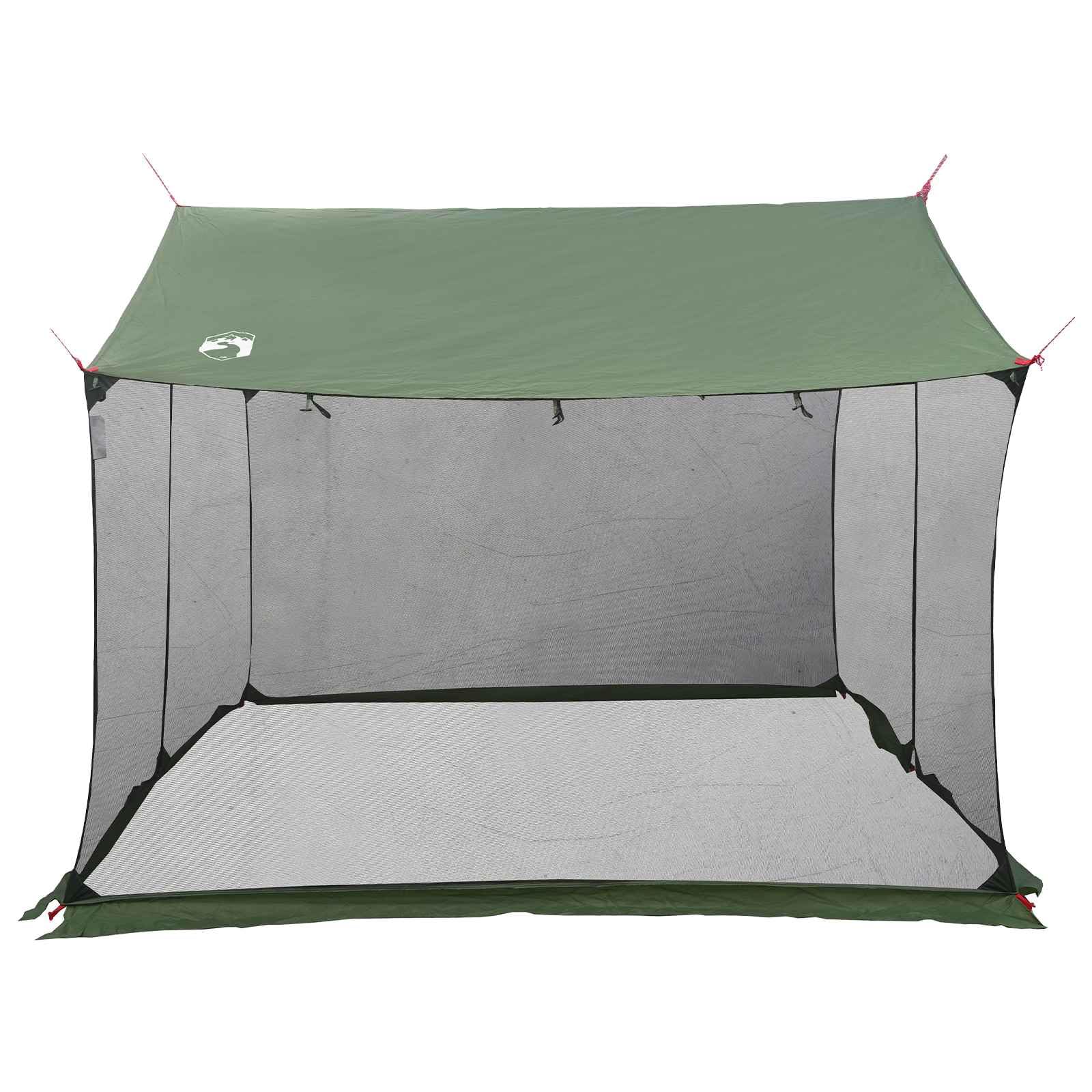Camping Tarp mit Netzwänden, grün, 340 x 260 x 220 cm, 185T Polyester PU Dach, Belüftung mit Moskitonetz, mit Reißverschlusstür, für Camping Wandern Festival