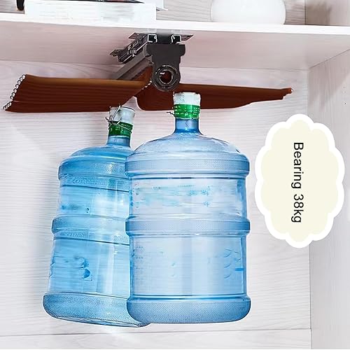 Miniatura 4 de Barra de armario extraíble, Rodamiento de 83.8 lbs retráctil Valet Rod, Carril de ropa extraíble de aleación de aluminio, Carril deslizante