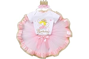 Gracie's Corner Girls' 3-Piece Birthday Dress-Up Set