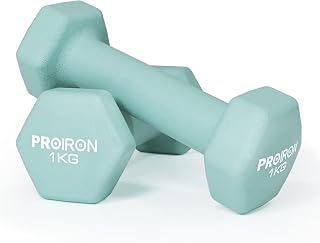 PROIRON Neoprene Dumbbells – 1kg Pair