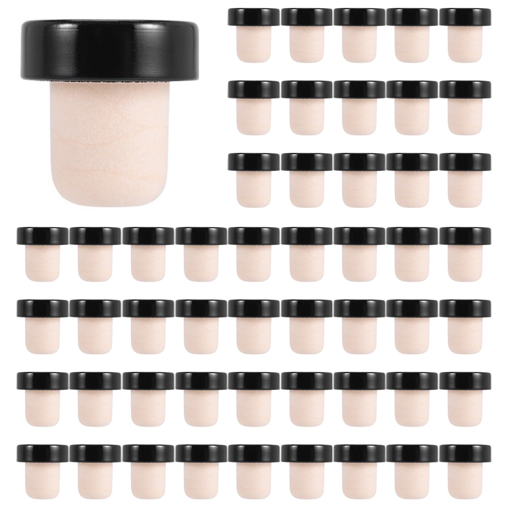 Vjsujehgy 192Pcs T-Shaped Stopper Reusable Wine Cork Bottle Stopper Sealing Plug Bottle Cap for Wine Beer Bottles (Black)
