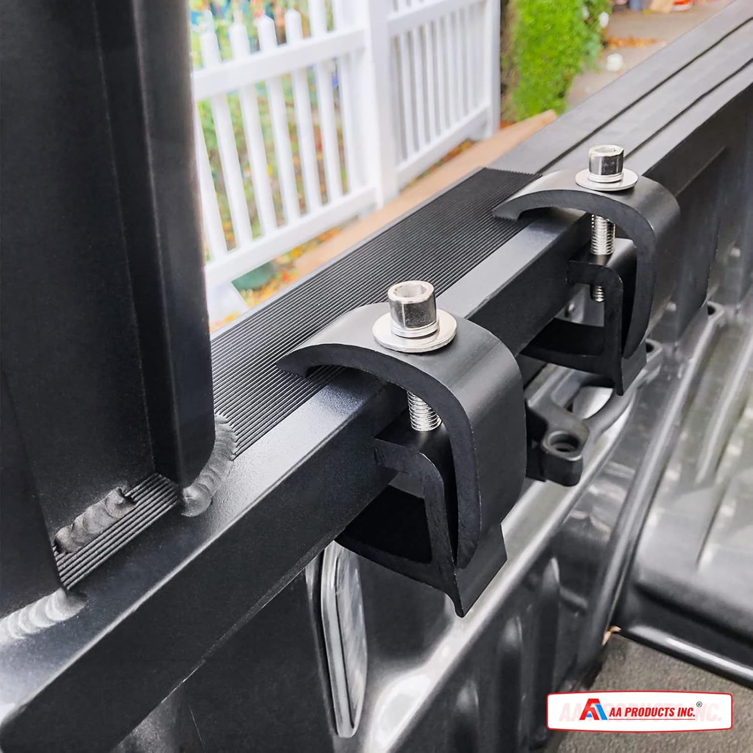 AA-Rack P-AC(4)-01 Set of 4 Aluminum C-clamps For Non-Drilling Truck Rack & Camper Shell Installation-Black