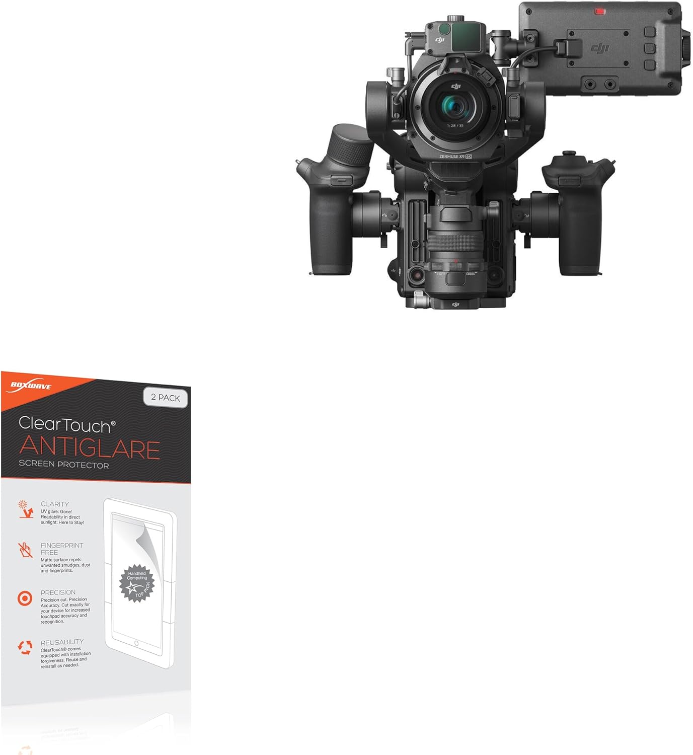 BoxWave Screen Protector Compatible with DJI Ronin 4D 8K - ClearTouch Anti-Glare (2-Pack), Anti-Fingerprint Matte Film Skin