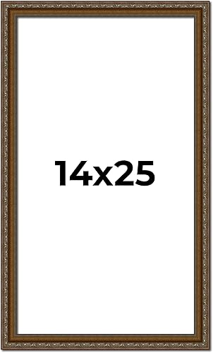 Miniatura 236 de Marco de fotos completo de madera dorada envejecida de 16 x 20 pulgadas con plexiglás acrílico UV, parte trasera de tablero de espuma y accesorios