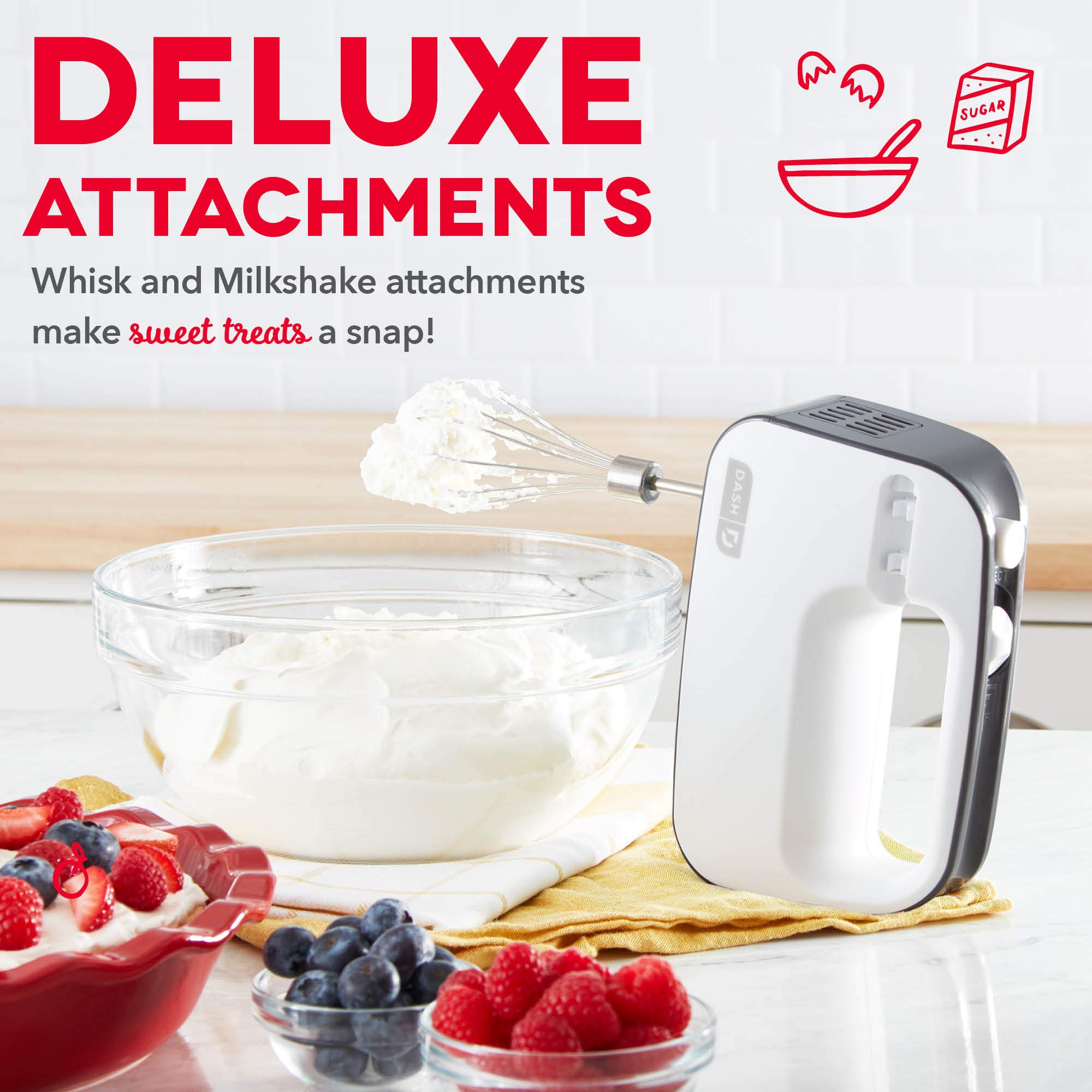 Amazon.com: Dash SmartStore™ Deluxe Compact Electric Hand Mixer +