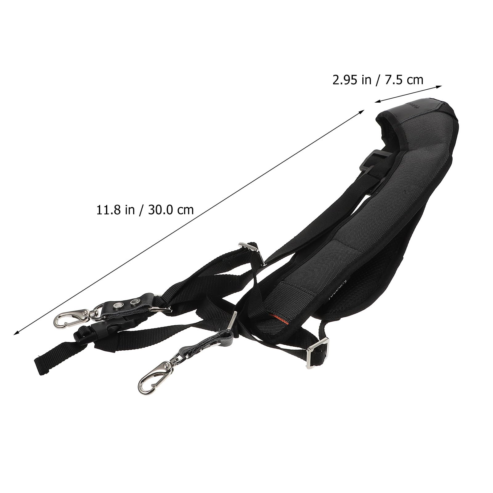 Alipis Correa Ajustable para Africano Esponja de Alta Densidad y Malla de Aire, Cinturón Protector para Cuello y Hombros, Accesorio para Instrumento Musical Negro