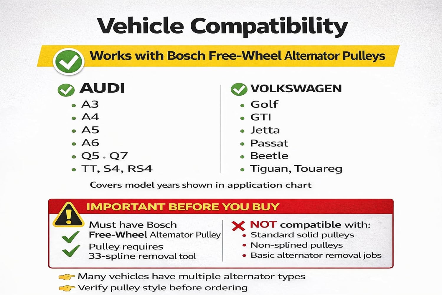 CTA Tools 8088 Bosch Alternator Wrench - Compatible with VW/Audi