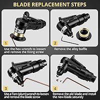 Vista 5 de AMTOVL 10PCS Triangle Cutter Heads C Angle for Pneumatic Chamfering Machine,Carbide Turning Inserts for Mini Air Chamfer Tool Replacement Lathe