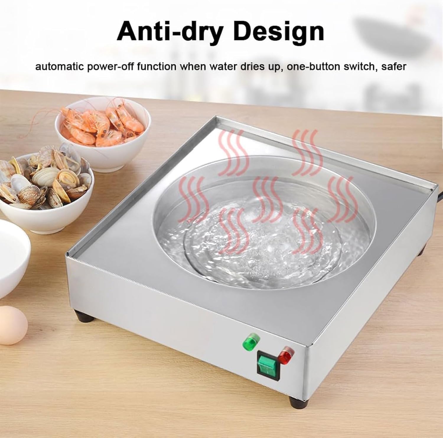Rotoli di riso per noodle, 2000 W, vaporiera in acciaio inox con 3 vassoi sostituibili e timer per riscaldamento di panini da cucina e ristorante, vapore commerciale